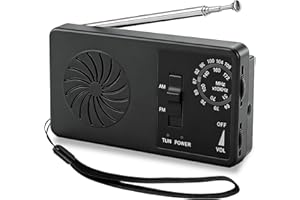 Pocket Mini Radio, Portable AM FM Worldband Radio with Best Reception, 2AAA Battery Operated Transistor Radio with Earphone J