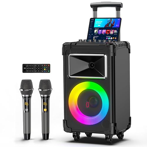 JYX Karaoke Machine with Wireless Mics, 10