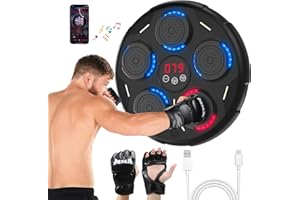 Bewolk Music Boxing Machine, Boxing Machine Wall Mounted Music with Gloves, Smart Bluetooth Boxing Equipment, Boxing Music Workout Machine