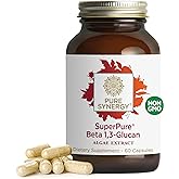 PURE SYNERGY SuperPure Beta 1,3-Glucan Extract | 500 mg Beta 1,3-Glucan Supplement from Algae | Yeast-Free, Non-GMO, Standardized Extract | Supports Immune Health & Digestion (60 Capsules)
