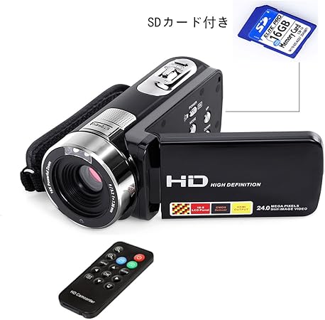 Amazon Co Jp Often Hd 19 X 1080p デジタルビデオカメラ Hdv 301pr Sdカード付き 最大32gb 黒 カメラ