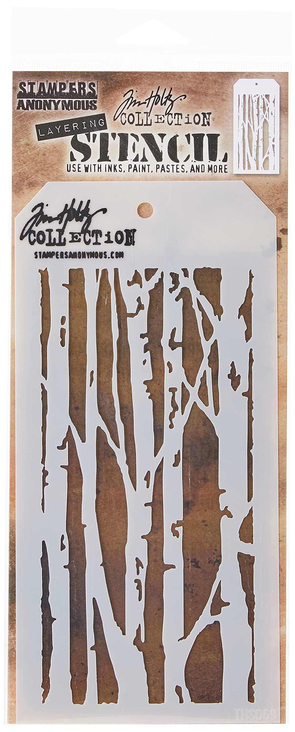Stampers Anonymous THS069 Tim Holtz Layered Stencil, Multi-Colour, 4.125 x 8.5-Inch