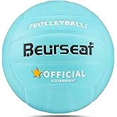 Beurseaf Volleyball, Soft Touch Beach Volleyball, Indoor Outdoor Volleyball for Beach Game Training, Official Size 5