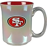 The Memory Company Officially Licensed 15oz Iridescent Mug with Logo, San Francisco 49ers