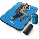 Lost Horizon Self-Inflating Foam Camping Mattress, Queen, 3" Thick | Air &amp; Foam Comfort, Adjustable Firmness, R9.7 Insulation, Sleeping Pad