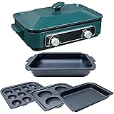 Multifunctional Cooking Pot,4 in 1 Indoor Non-Stick Electric Hot Pot and Electric Griddle, Octopus Balls Pan with 3-Gear Temp