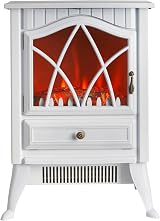 VonHaus Electric Stove Heater 1800W White Indoor Free Standing Fire view 7