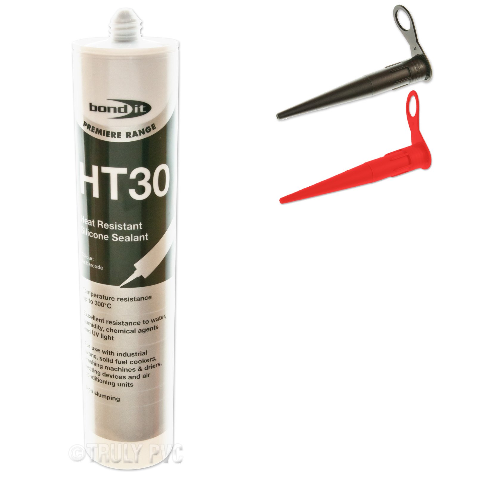 1 x Black BondIt HT30 High Temperature Silicone - Heat Resistant use in ovens, Engines, Glass Ceramic etc.
