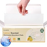 100 PCS Lemon Scented Absorbent Commode Pads for Bedside Commode Bucket, Commode Liner Pads with Absorbent Gel, Potty Liner Pads for Adults Seniors Portable Toilet Pad Bedpans