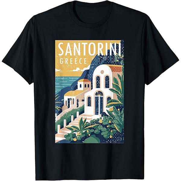 Tableau Santorin - Grèce - Sticker Français