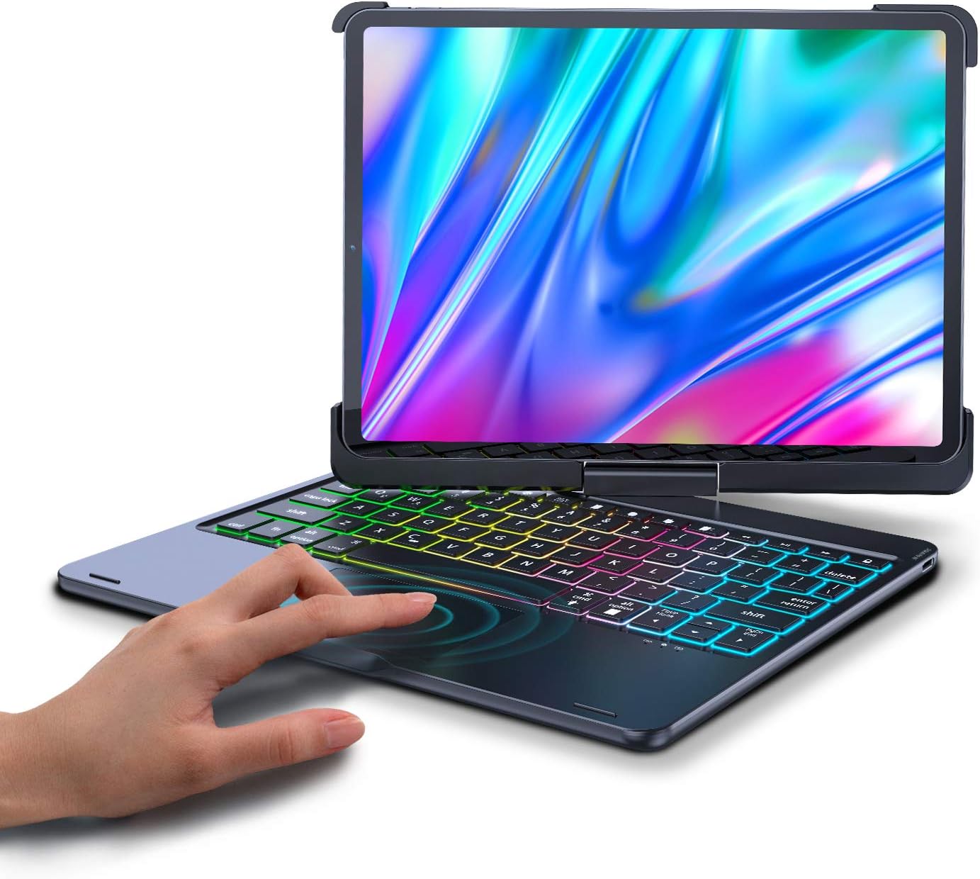 Keyboard Case for iPad Pro 11&rdquo; 2020/2018 &ndash; 360 Rotatable Touchpad Keyboard Case Compatible with iPad 11 inch 1st & 2nd Gen &ndash;Backlight Keyboard for Tablet &ndash;Protection Wireless Tablet Keyboard