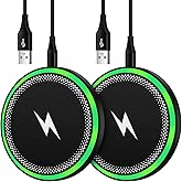 Samsung S25 Wireless Android Charger Fast Charging Pad for Samsung Galaxy S26 S25 Ultra/S24 Plus/FE/S23/S22/S21,2Pack 15W Fast Wireless Phone Charger Station for Moto Edge 2024/G Stylus 5G/Razr 2024