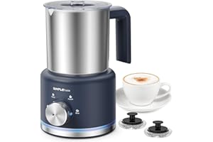 SIMPLETASTE Milk Frother, 4 in 1 Electric Milk Steamer, 16.91oz/500ml Automatic Warm and Cold Foam Frother for Coffee, Latte, Macchiato, Cappuccino, Hot Chocolate