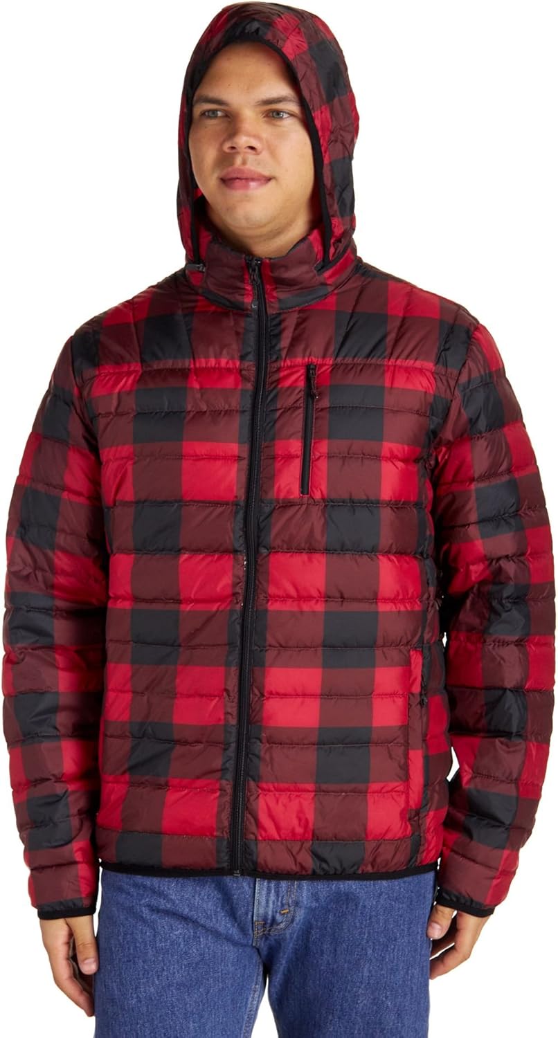 hawke & co packable down jacket with hood