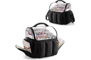 Rexmica Puffy Marker Organizer Case for 210 Markers, Large Marker Storage Bag with Shoulder Strap for Adults, Artists, Teache