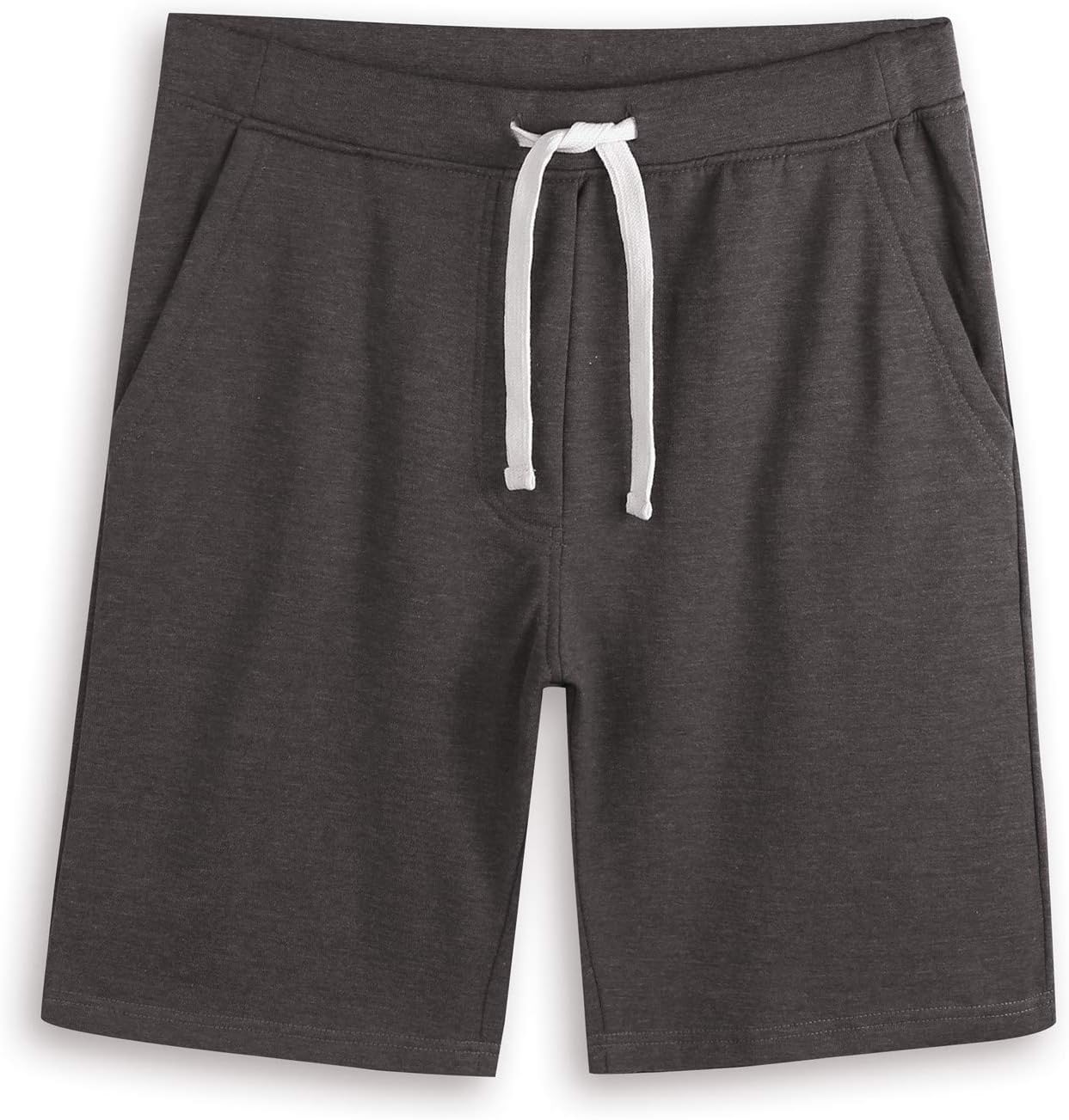 HARBETH Men's Casual Soft Cotton Elastic Fleece Jogger Gym Active Pocket Shorts