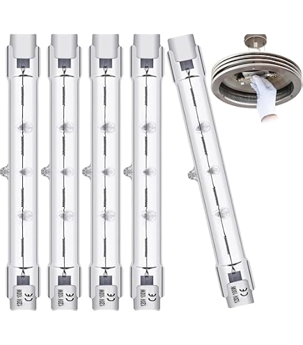 thumbnail image 2 of Anyray A1824Y Halogen Bulbs (5-Pack) – 120V 50W J-Type DE T3 78mm For Cabinet, Under Counter Lighting 2 of 11