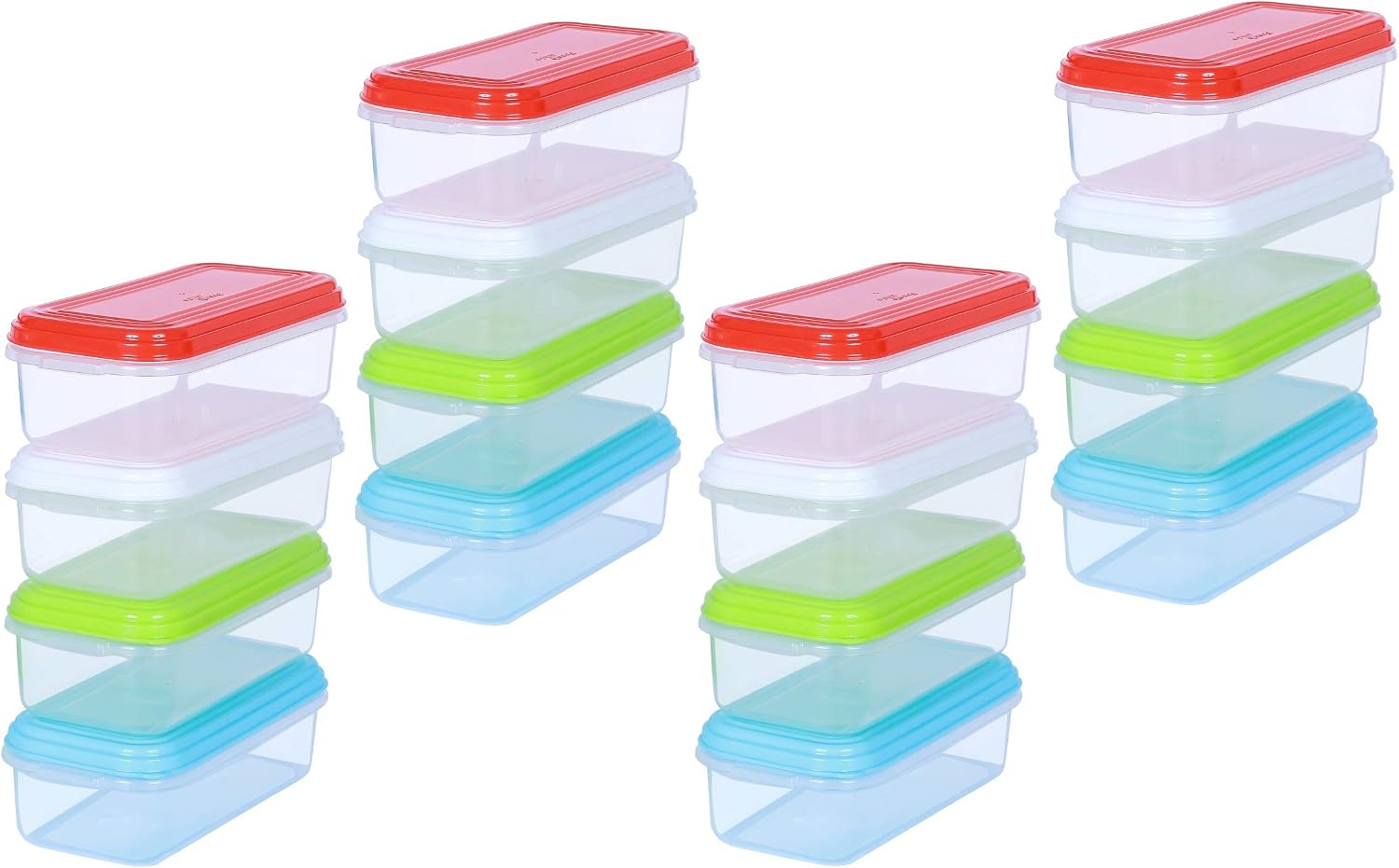 ARSUK 16 PCS 250ml Small Food Containers With Lids, Rectangular Small Freezer Containers, Stackable, Leakproof & Airtight