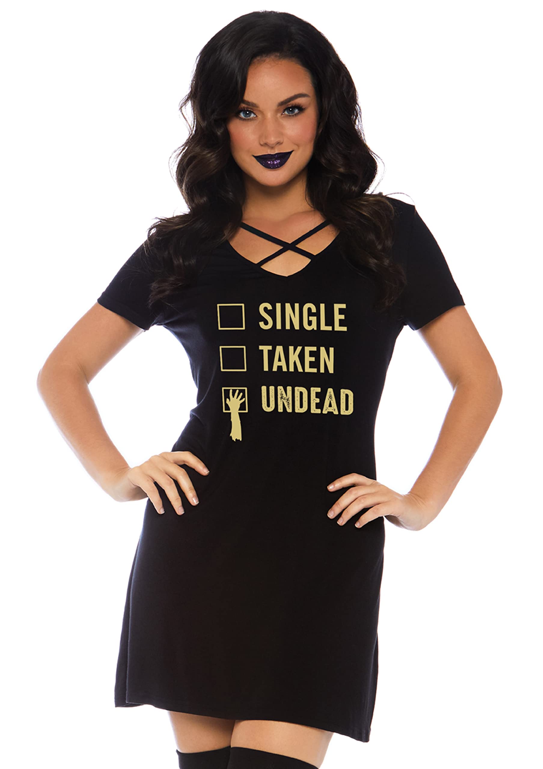 Leg Avenue 86770 - Undead Jersey Dress, Large (Black)