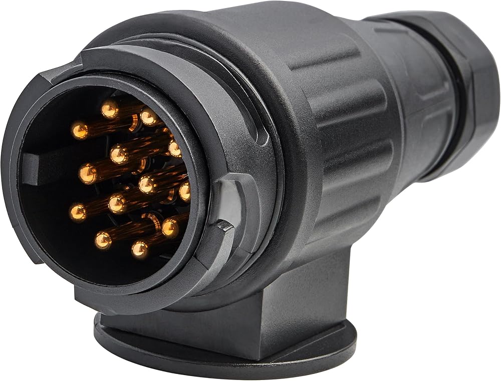 Red Wolf 13 Pin Trailer Socket Adaptor 12V DC Waterproof Caravans RV
