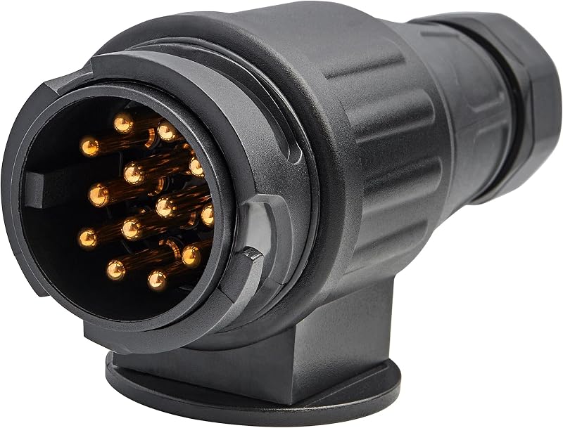 Red Wolf 13 Pin Trailer Socket Adaptor 12V DC Waterproof Caravans RV