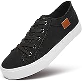 Women's Sneakers Canvas Shoes for Women Lace up Fashion Canvas Sneakers Classic Low Top Casual Shoes