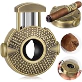 DXXULL Cigar Cutter V Shape Cigar Cutter, 3 in 1 Cigar V Cutter with Stainless Steel Blade, Cigar Holder and Decompression Rotator, Round Cigar Cutter Ergonomically Designed, Gift for Cigar Lovers