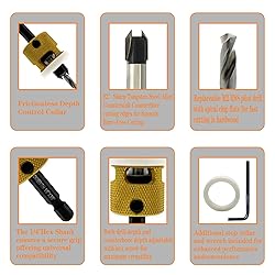 Hex Shank Countersink Drill Bit Set 3Pc #10#12#14