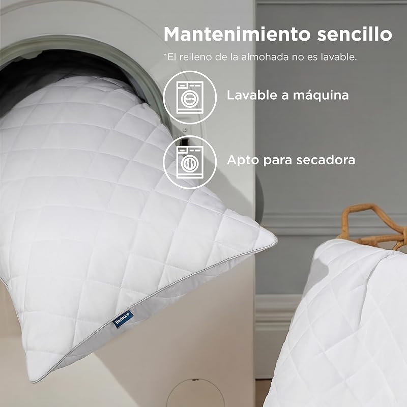 Almohada Antialérgica 2 Unidades - 40x80 Transpirable Antialérgica