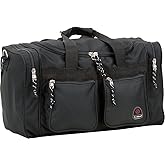 Rockland Duffel Bag, Black, 18.5 in X 10.5 in X 8.5 in