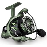 KastKing Spartacus II Spinning Fishing Reels for Saltwater &amp; Freshwater | Max Drag: 22 lb, 7+1 BB, 12.5 oz, Graphite Frame, 5.2:1 Gear Ratio, Size 500 &amp; 1000 Perfect for Ice Fishing