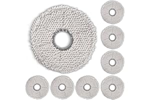 BOASYZO 8pcs Mop Pads for E COVACS X1 Omni/X1 Turbo/T20 Omni/T10 Omni/X2 Omni/T30S/N30 Pro Omni/N30 Omni/T30S AI/T30S Pro/T30S CARE/T50 OMNI/T50 PRO Omni/Yeedi m12 pro+ Mop Pads