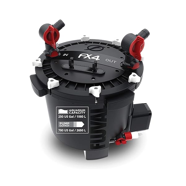 FLUVAL FX4 HIGH PERFORMANCE AQUARIUM FILTER, CANISTER FILTER...