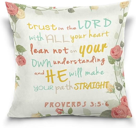 Amazon Com Alaza Double Sided Trust In The Lord Bible Verse Red