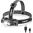 Lepro 1000 Lumen Headlamp Rechargeable - Powerful Detachable Head Lamp with 2200 mAh Battery, Super Bright 500FT Flashlight Beam, IP65 Waterproof LED Headlight for Camping Hiking Hunting Fishing Gear