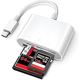 USB C SD Card Reader for iPhone 15/iPad/Mac, ChiaoPio USB C to SD CF, Type C Memory Card Adapter with Compact Flash/CF/SD/Mic