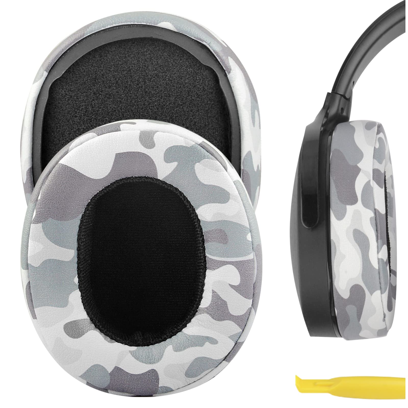 Geekria Replacement Ear Pads for Skullcandy Crusher Wireless/Crusher EVO/Crusher ANC, Hesh3/ HeshEVO/HeshANC, Venue ANC Headphones, Repair Parts with Video Guide (Camo)