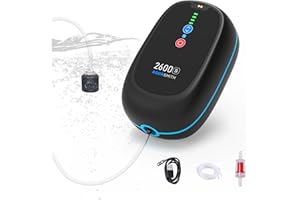 AQUASMITH Fishing Aerator Pump,Fish Tank air Pump IPX7 Waterproof, USB Magnetic Charging Aerator Pump, Multiple Airflow Settings, Suitable for Outdoor Fishing