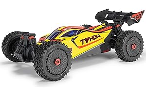 ARRMA RC Car 1/8 Typhon 4X4 RTR Brushed Buggy, Yellow (Battery and Charger Not Included), ARA4206V4T2