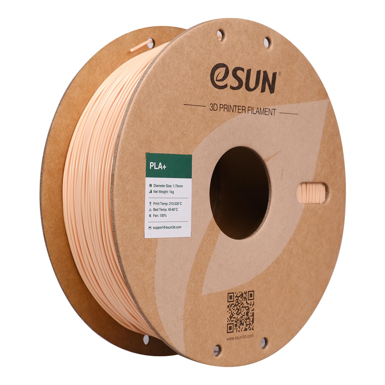 eSUN PLA+ Filament 1.75mm, Enhanced Toughness 3D Printer Filament PLA Plus, Dimensional Accuracy +/- 0.03mm, 1KG Spool (2.2 LBS) 3D Printing Filament for 3D Printers, Beige — image 1