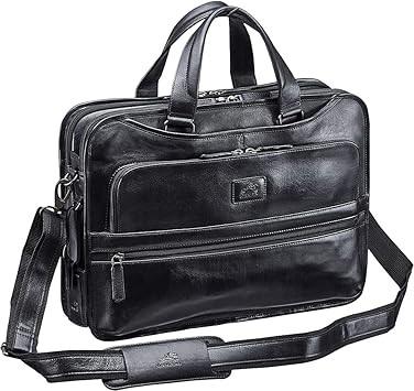 mancini leather briefcase
