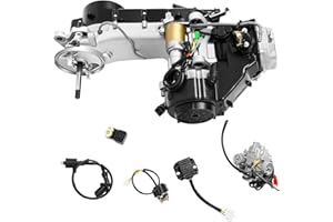 MOCHAG 150CC GY6 Engine Motor Complete Kit with Air-Cooling, 4-Stroke Gas Motor Engine Long Case Engine CVT Auto Carburetor, 8 Stage Transmission Single Cylinder Engine for Vehicles, Scooter, ATV