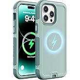 Follaroma for iPhone 14 Pro Max Case, Compatible with MagSafe, Heavy Duty Shockproof Protective Phone Case, Anti-Drop Protection, Dual Layer Magnetic Phone Cover for iPhone 14 Pro Max, 6.7", Green