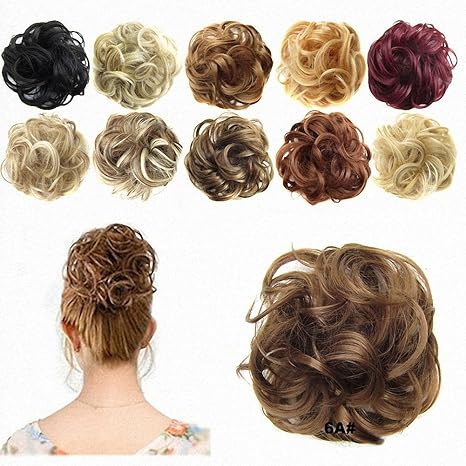 Buy 6a Feshfen Scrunchy Scrunchie Hair Bun Updo Hairpiece