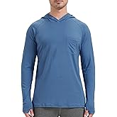 netdraw Men's Bamboo Viscose Performance Hoodie with Pocket UPF 50+ Long Sleeve Lightweight Hiking Athletic Sun Shirt