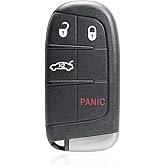 Boxonly Replacement Keyless Entry Remote Car Key Fob M3M-40821302 433MHz 4A Chip 4 Button for Chrysler 200 300,Dodge Charger Dodge Challenger 2019-2021