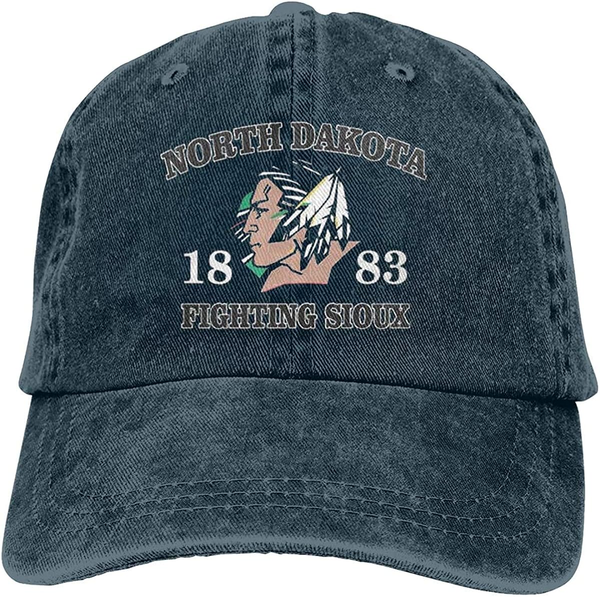 SHWPAKFA North Dakota Fighting Sioux Unisex Music Cowboy Hat Adjustable
