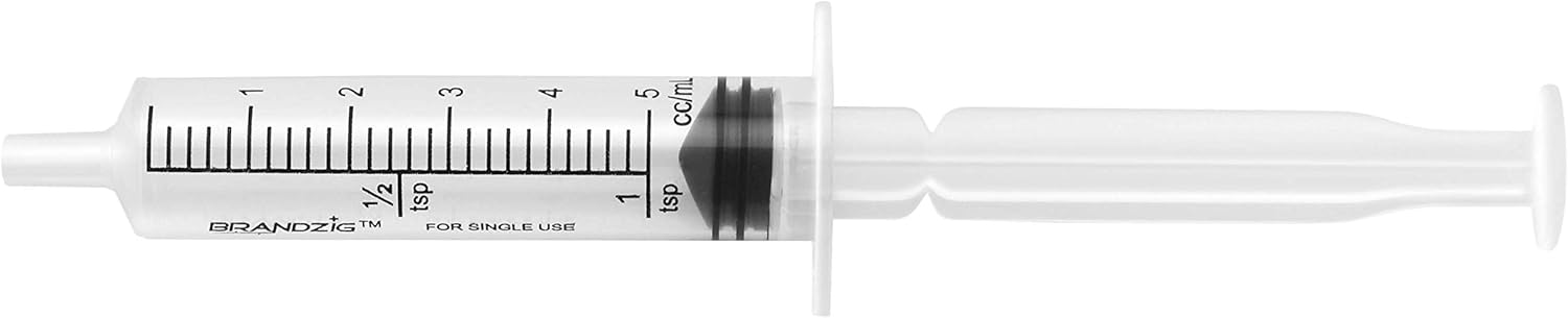 5ml Oral Syringes - 100 Pack – Luer Slip Tip, No Needle, Individually Blister Packed - Medicine Administration for Infants, Toddlers and Small Pets (No Cover): Health & Personal Care