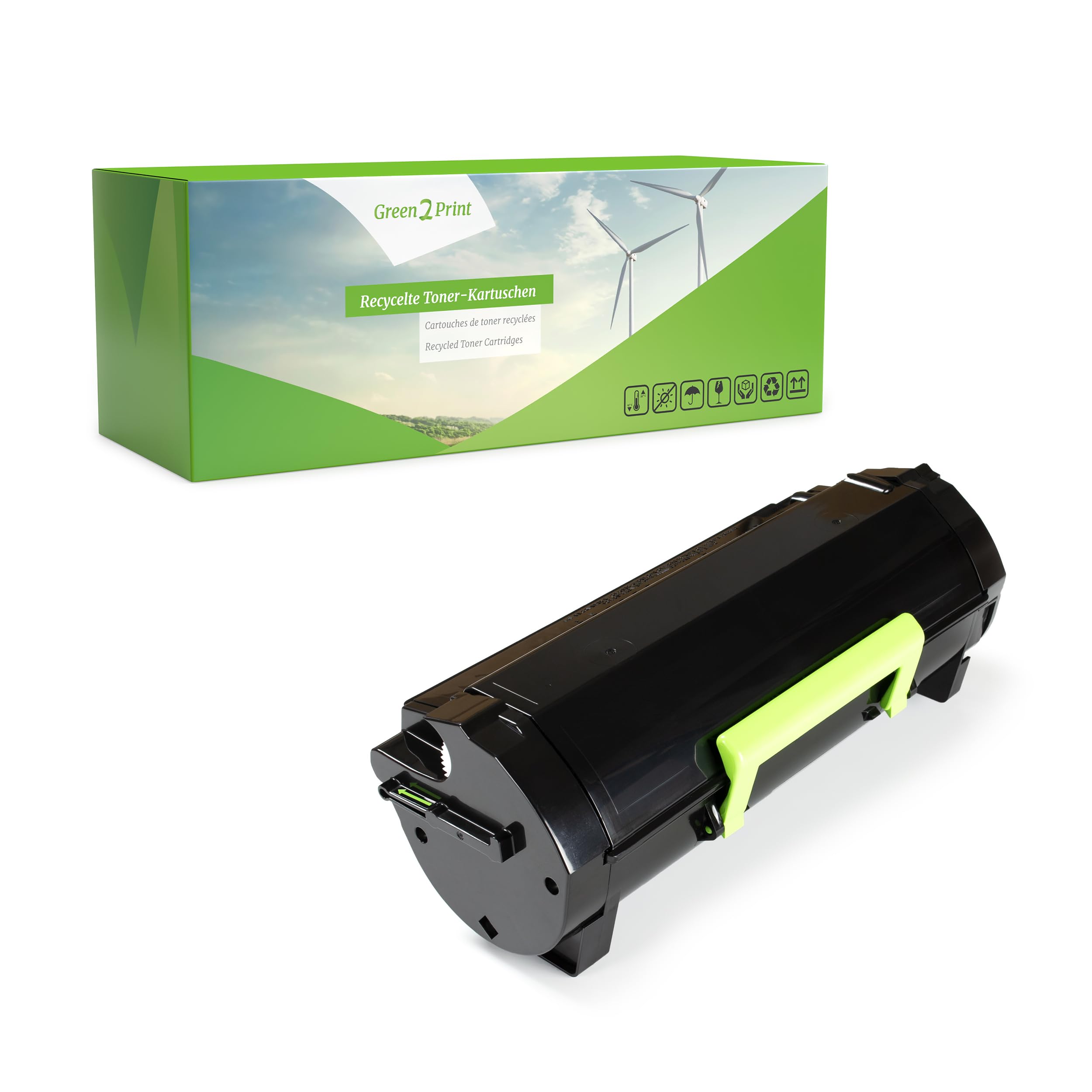 Green2Print Toner black 1500 pages replaces Lexmark 50F2000, 502, 50F200E, 502E Toner cartridge for Lexmark MS310D, MS310DN, MS312DN, MS410D, MS410DN, MS415DN, MS510DN, MS610DN, MS610DE, MS610DTE