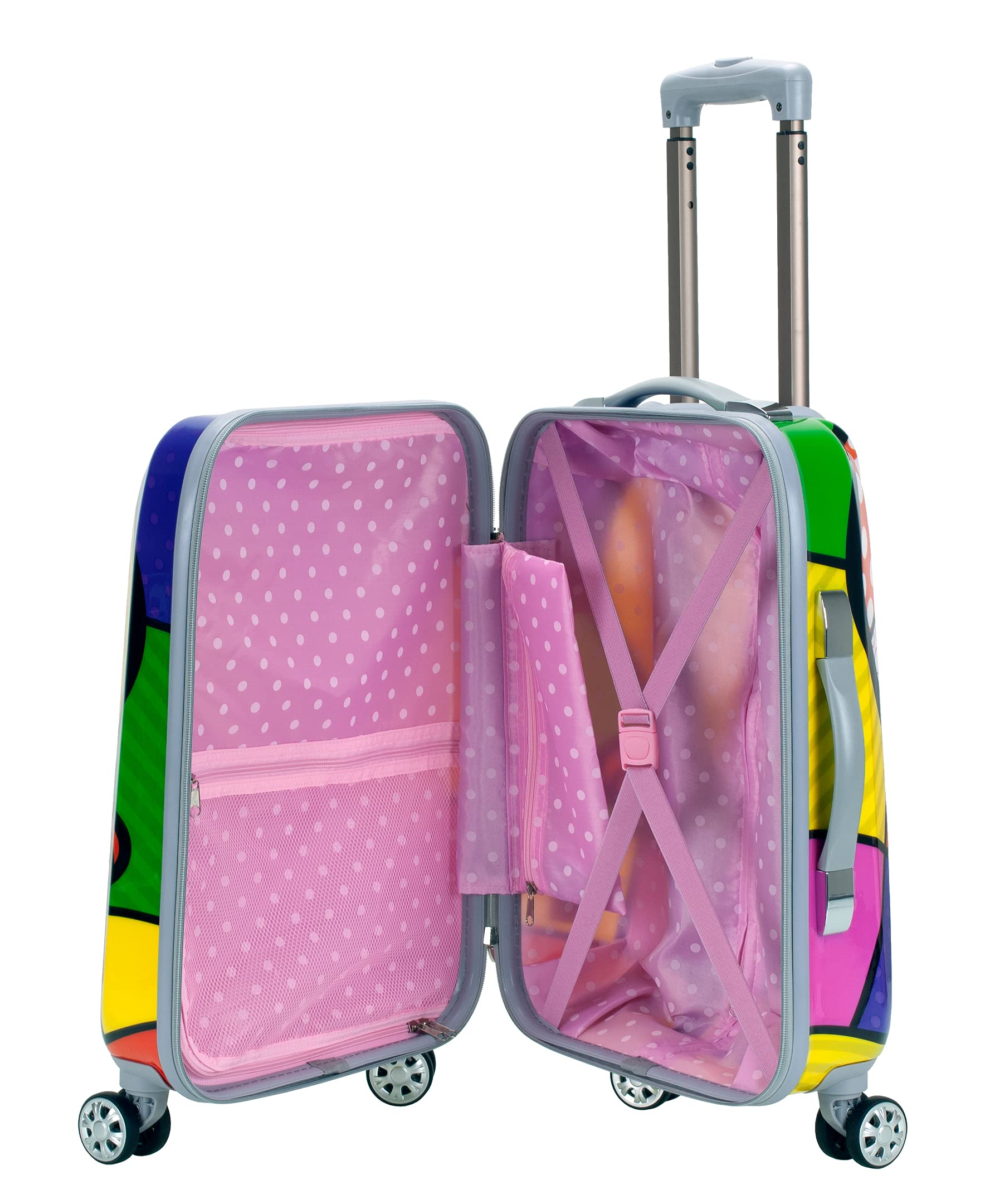 Rockland Departure Hardside Spinner Wheel Luggage, Heart, 2-Piece Set (20/28)